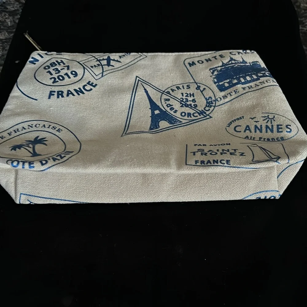 LANCÔME PARIS CANVAS COSMETIC BAG NEW